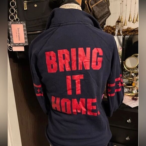 Large/L VS PINK xMLB red sox 1/4 zip pullover team sweatshirt top shirt - Picture 3 of 4